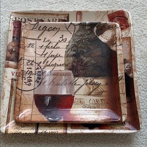 Red Wine theme serving plates